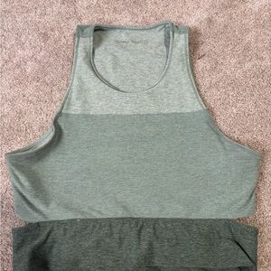 Outdoor Voices Green and Dark Green Tank Top sports bra tri-color